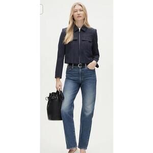 NWT J Crew Nipped Straight High Rise Semi Stretch Size 34